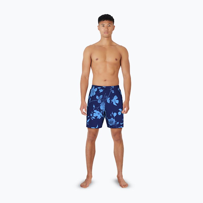 Мъжки бански шорти Nike Fine Floral 7" Volley midnight navy 5