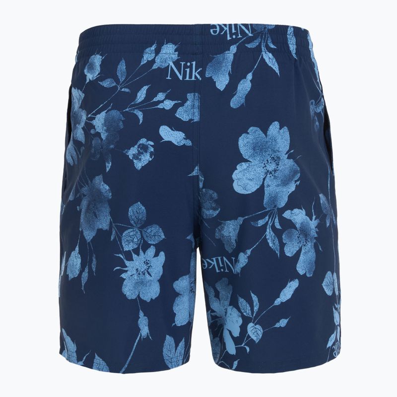 Мъжки бански шорти Nike Fine Floral 7" Volley midnight navy 2