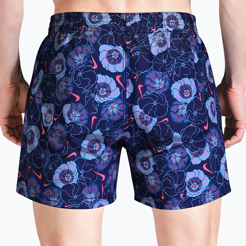 Мъжки шорти за плуване Nike Multi Poppy Print 5" Volley midnight navy 3