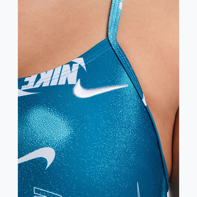 Дамски цял бански костюм Nike Hydrastrong Cutout green abyss 4