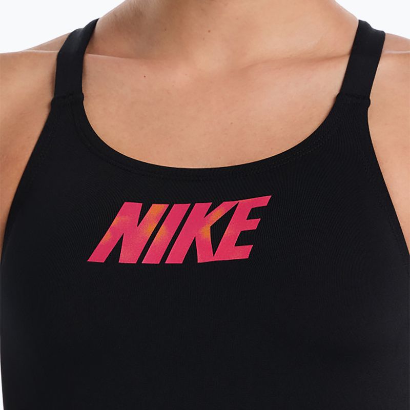 Дамски цял бански костюм Nike Hydrastrong Logo Graphic Fastback black 4