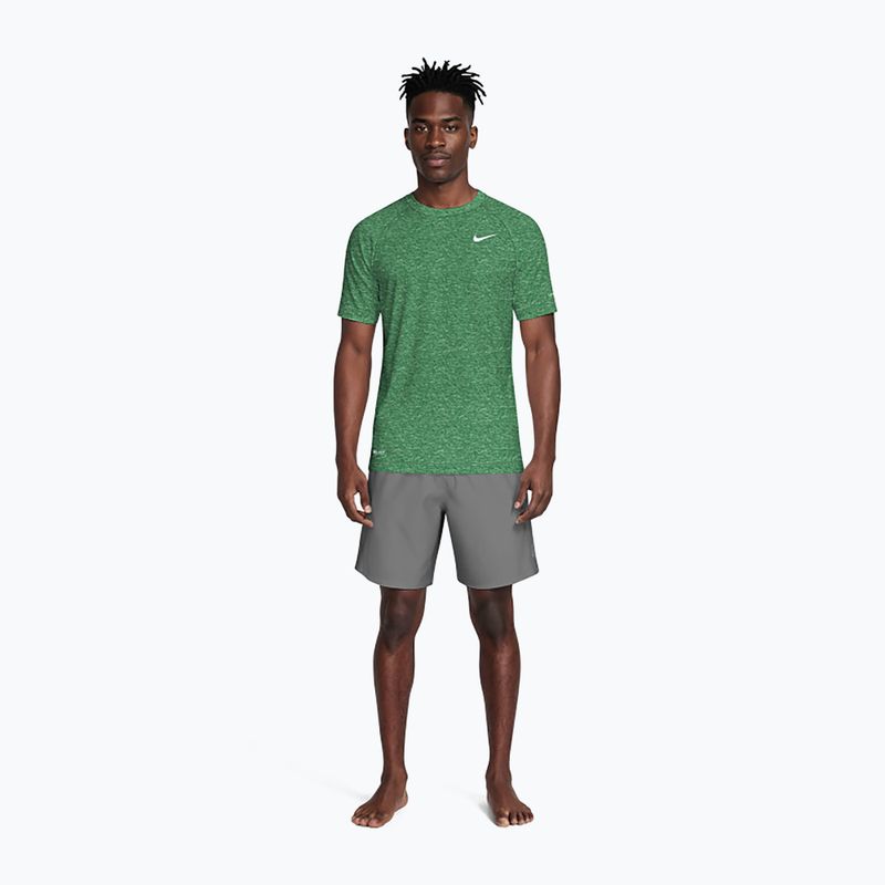Мъжка тениска за плуване Nike Heather Hydroguard malachite 2