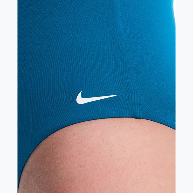 Дамски цял бански костюм Nike Essential V-Neck green abyss 4