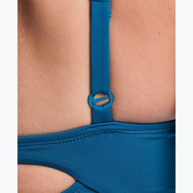 Дамски цял бански костюм Nike Essential V-Neck green abyss 5
