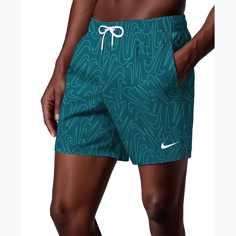 Мъжки бански шорти Nike Breaker Logofetti 5“ Volley green abyss 3