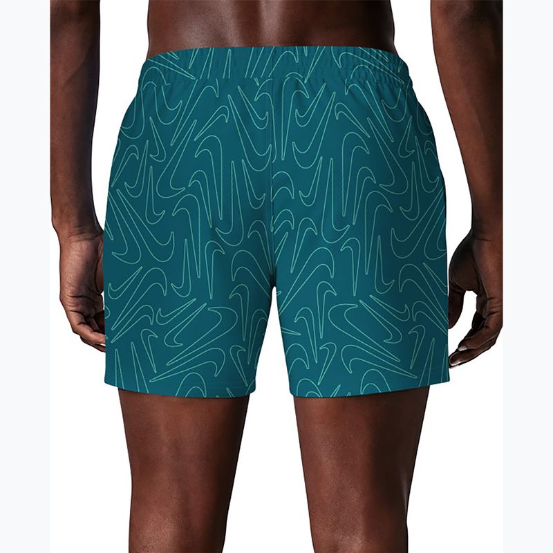 Мъжки бански шорти Nike Breaker Logofetti 5“ Volley green abyss 4