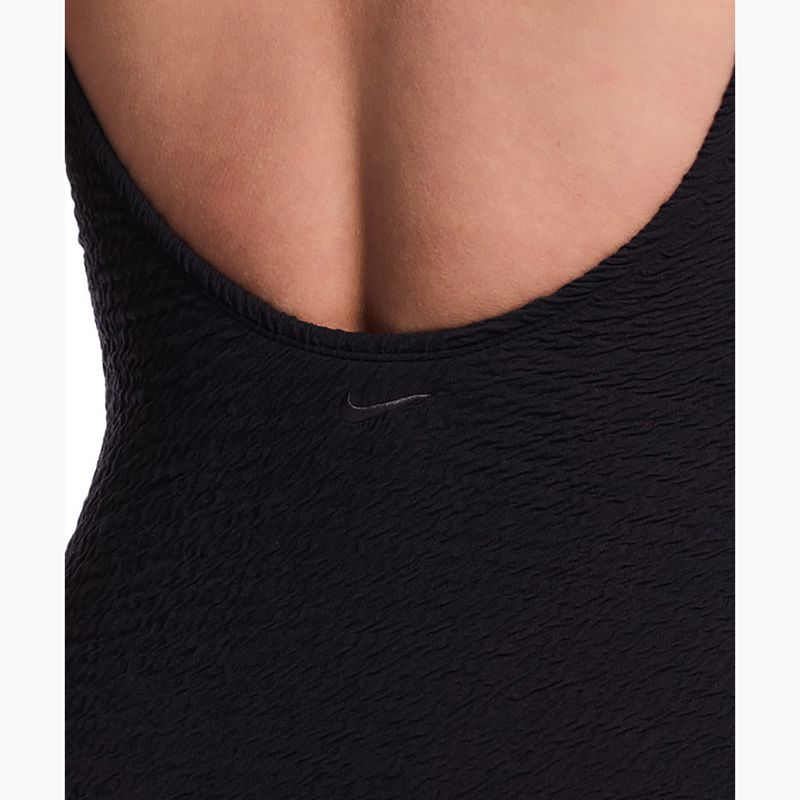 Дамски цял бански костюм Nike Shoreline Pucker Scoop Neck black 4