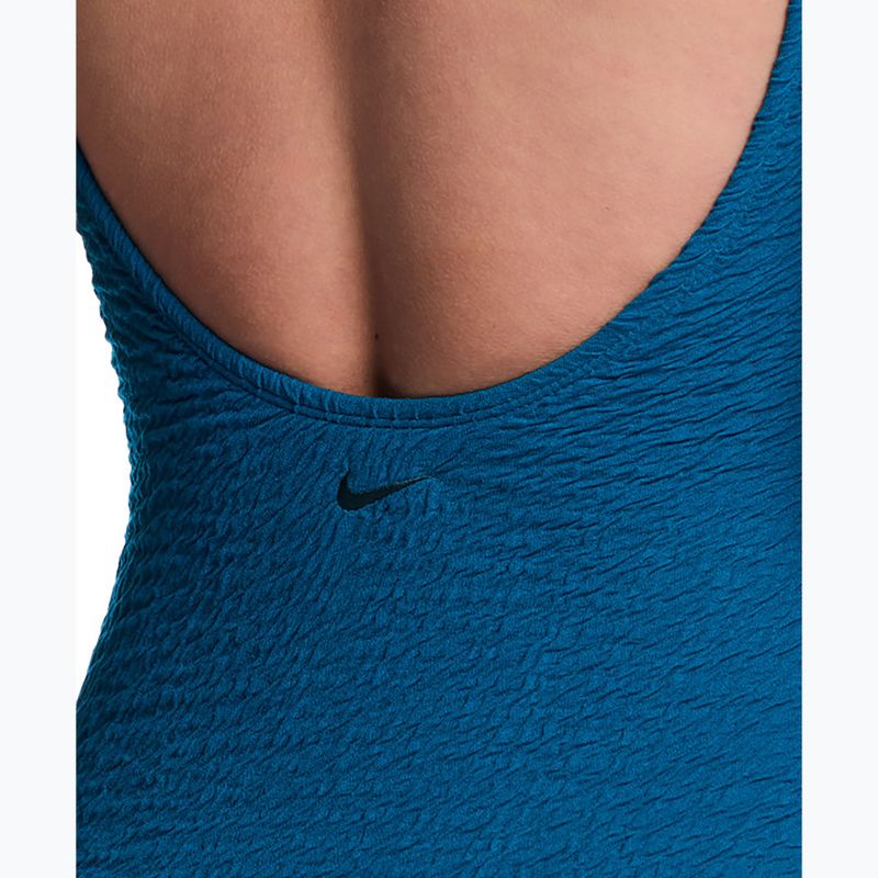 Дамски цял бански костюм Nike Shoreline Pucker Scoop Neck black 4