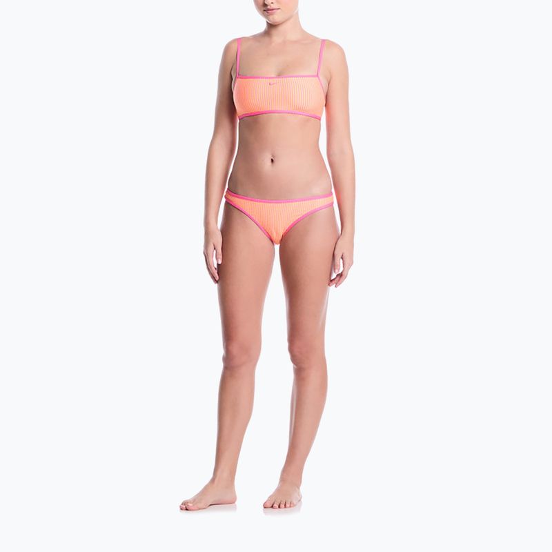 Горнище от бански костюм Nike Ripple Texture Bralette Classic Bikini pink glow 2
