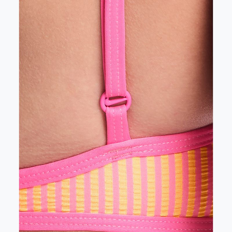 Горнище от бански костюм Nike Ripple Texture Bralette Classic Bikini pink glow 5