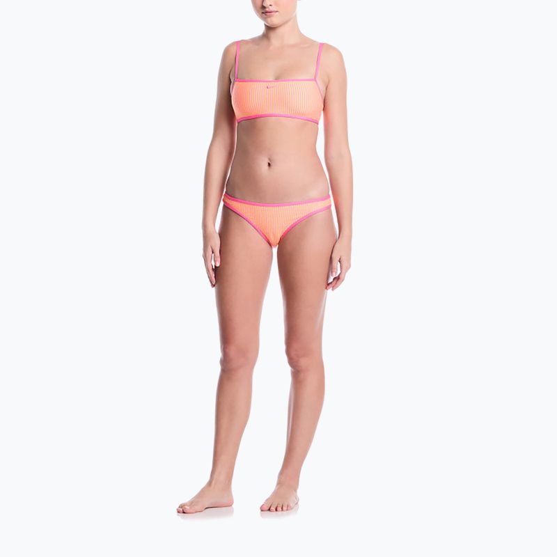 Долнище на бански костюм Nike Ripple Texture Hipster Bikini pink glow 2