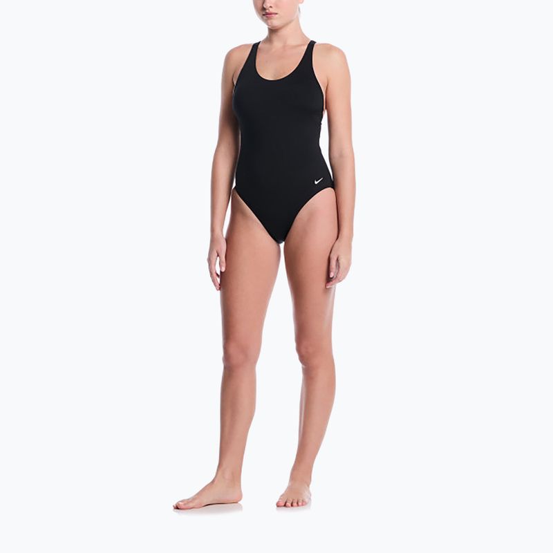 Дамски цял бански костюм Nike Essential scoop neck black 2
