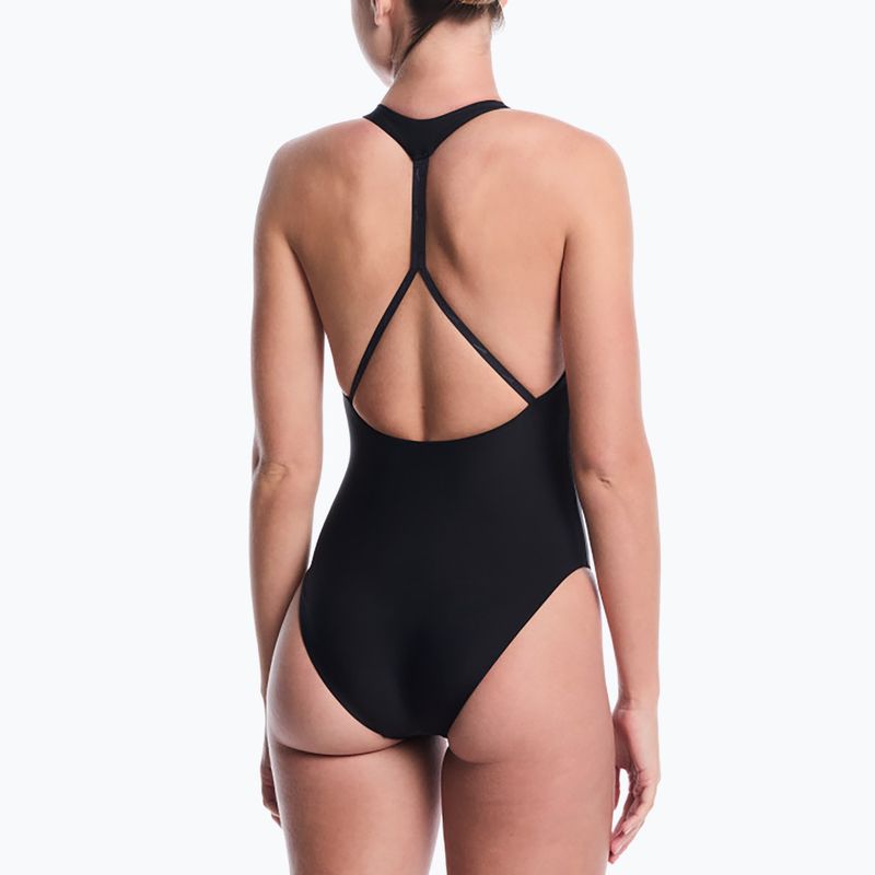 Дамски цял бански костюм Nike Hydralock Luxe Sail Boat V-Neck black 3