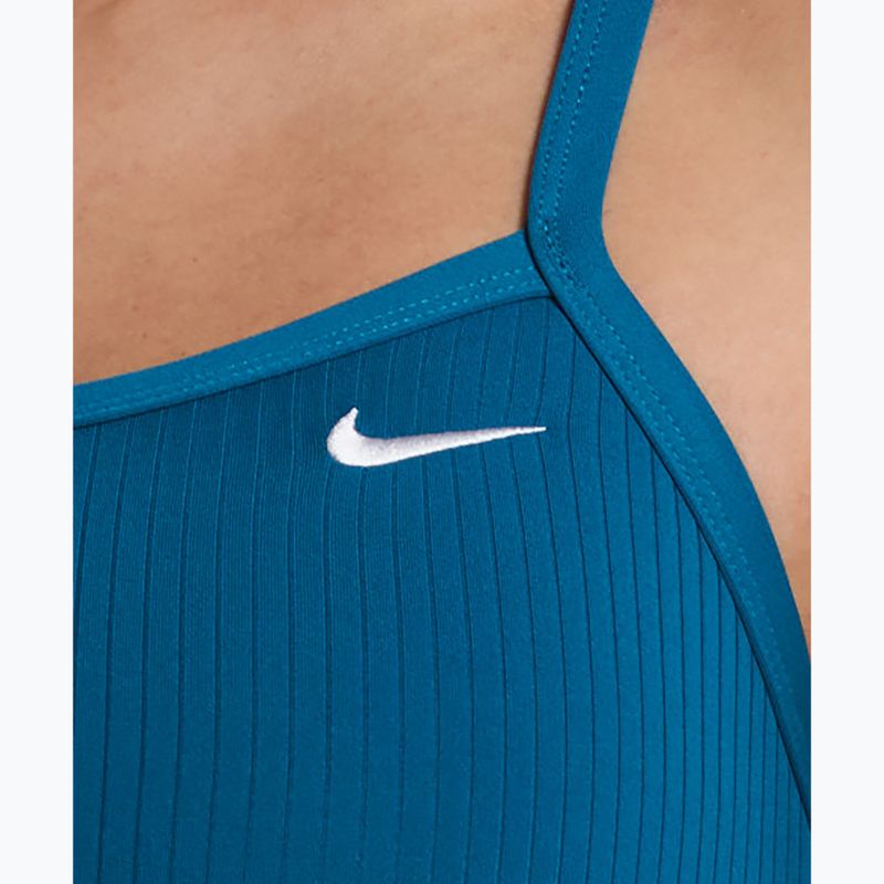 Дамски цял бански костюм Nike Solid Racerback green abyss 4