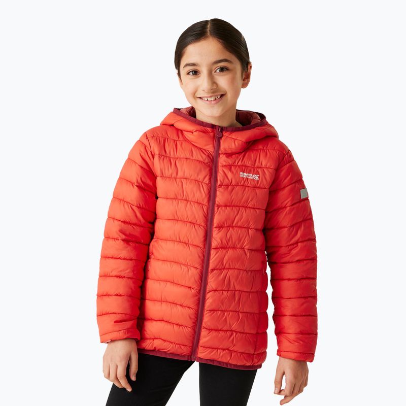 Детско пухено яке REGATTA Junior Hooded Marizion red sky/mineral red