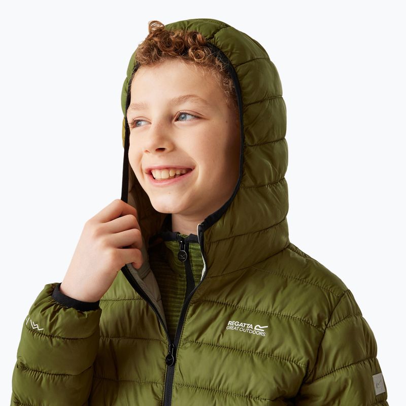 Детско пухено яке REGATTA Junior Hooded Marizion nehrite green/abbeystone 4