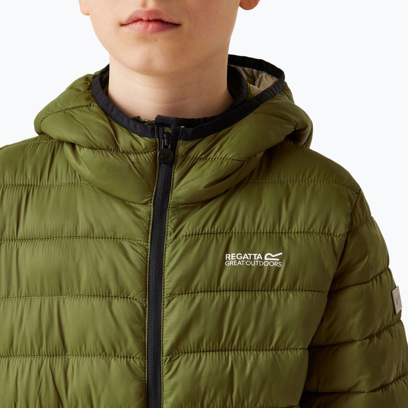 Детско пухено яке REGATTA Junior Hooded Marizion nehrite green/abbeystone 5