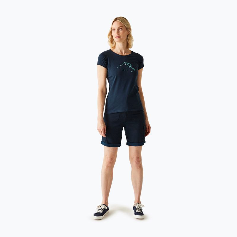 Дамска тениска REGATTA Breezed V navy 2