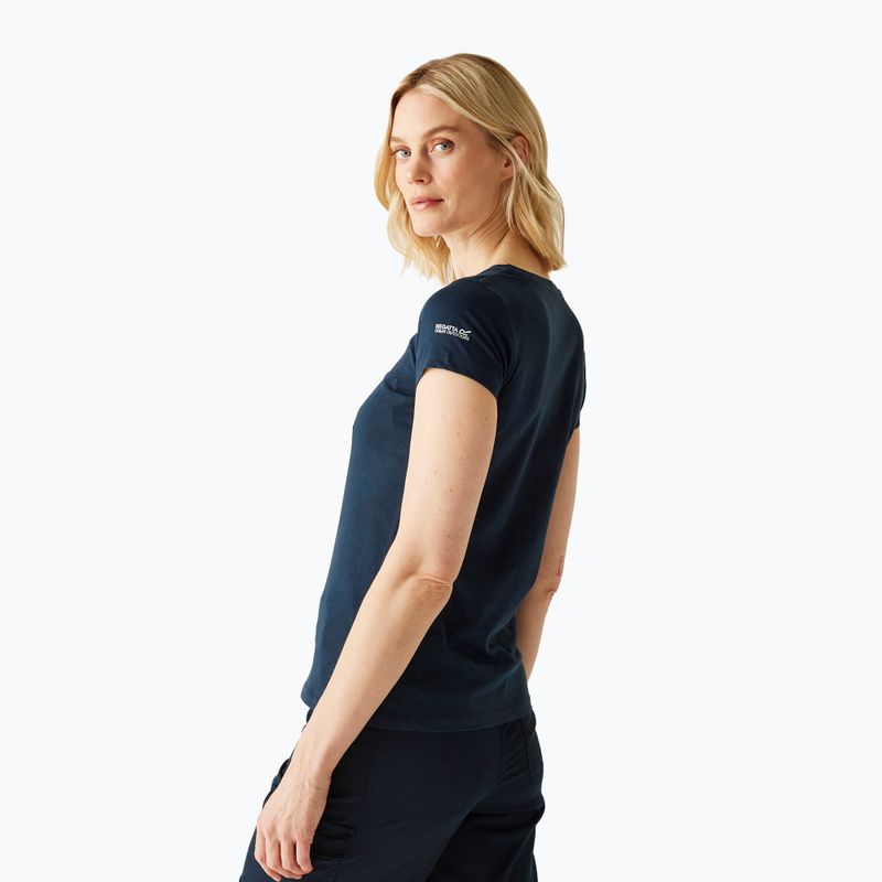Дамска тениска REGATTA Breezed V navy 3