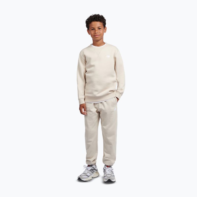 Детски суитшърт New Balance Brush Back Small Logo Crew timberwolf 2