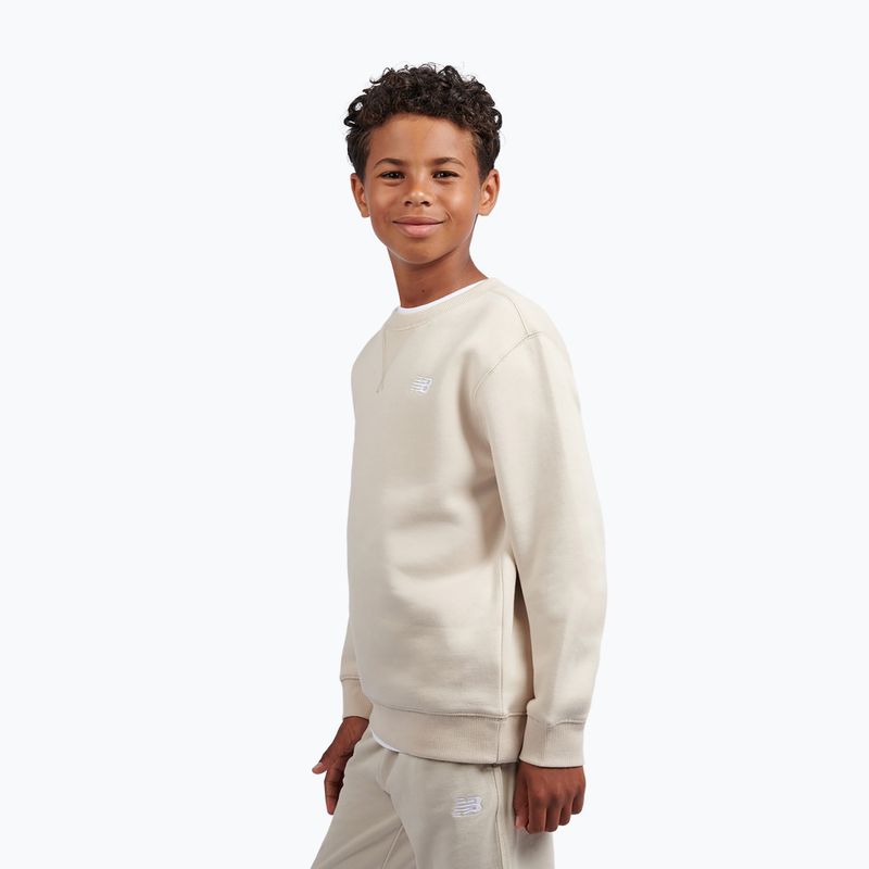 Детски суитшърт New Balance Brush Back Small Logo Crew timberwolf 4