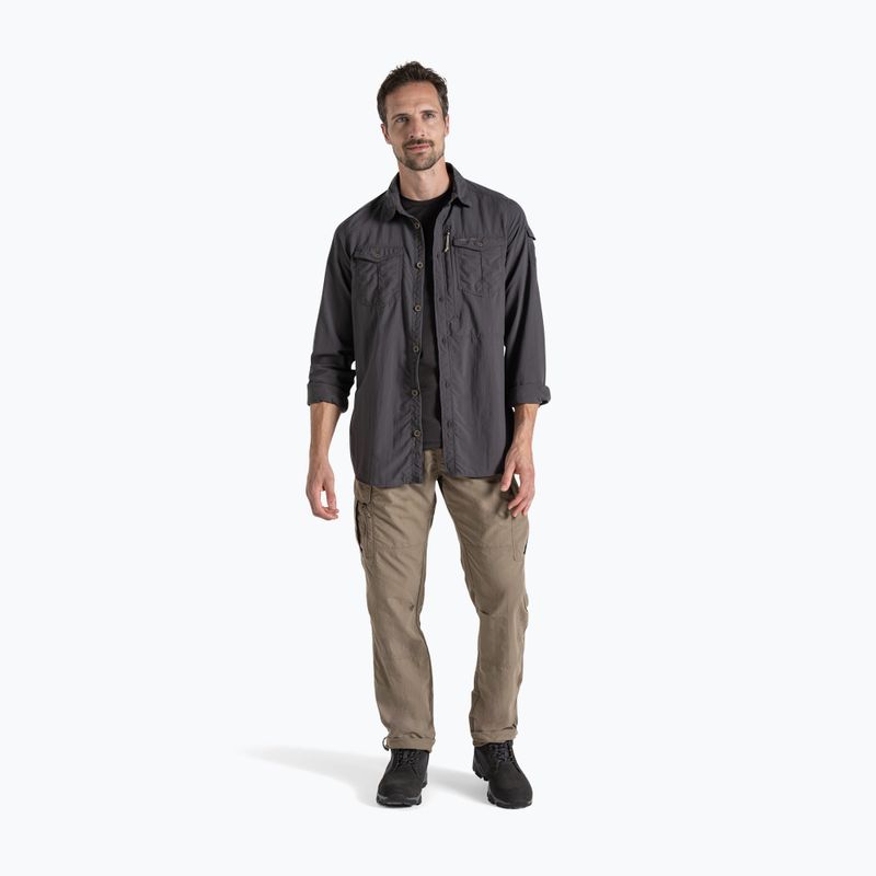 Мъжка риза Craghoppers NosiLife Adventure Long Sleeved Shirt III Black Pepper 2