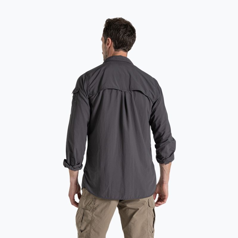 Мъжка риза Craghoppers NosiLife Adventure Long Sleeved Shirt III Black Pepper 3