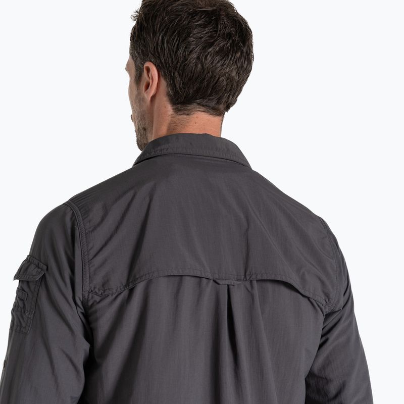 Мъжка риза Craghoppers NosiLife Adventure Long Sleeved Shirt III Black Pepper 5