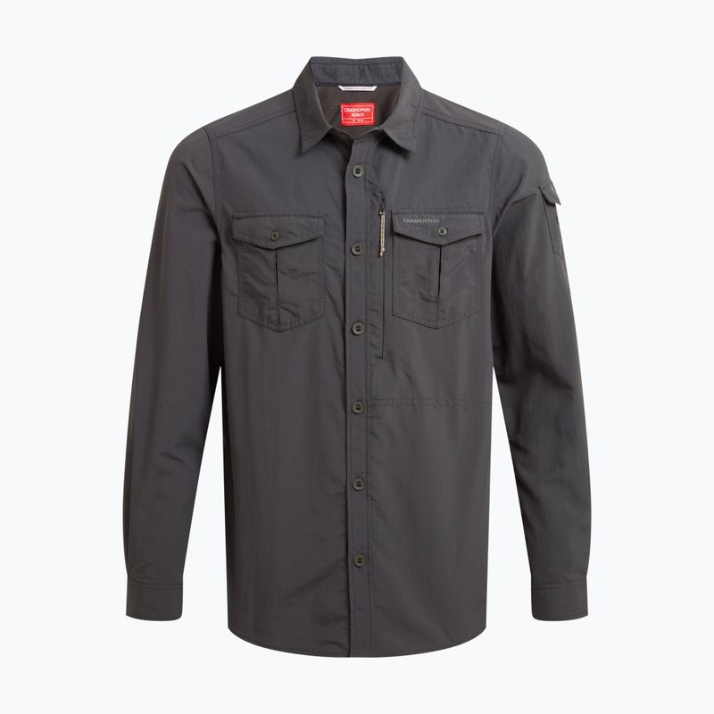 Мъжка риза Craghoppers NosiLife Adventure Long Sleeved Shirt III Black Pepper 8