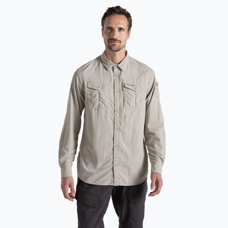 Мъжка риза за трекинг Craghoppers NosiLife Adventure Long Sleeved Shirt III perchment