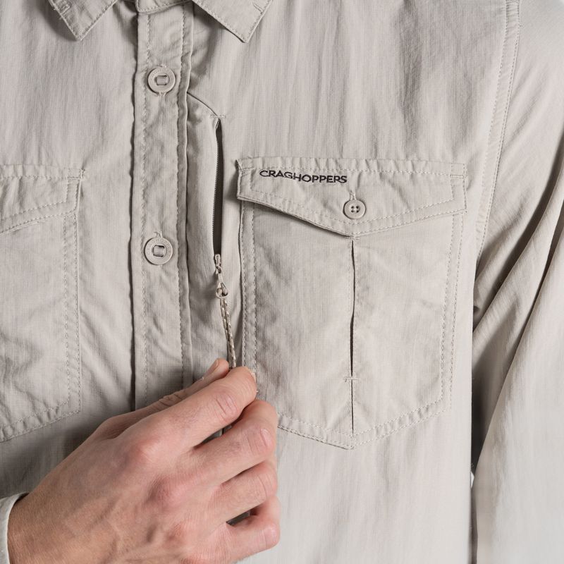 Мъжка риза за трекинг Craghoppers NosiLife Adventure Long Sleeved Shirt III perchment 6