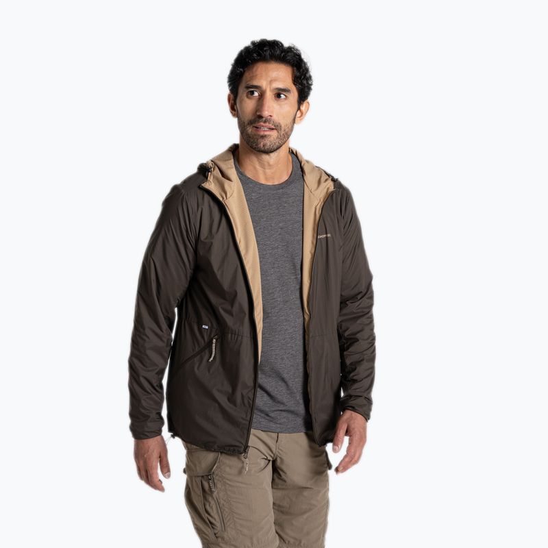 Мъжко яке за вятър Craghoppers NosiLife Ovis Reversible woodland green / earthenware