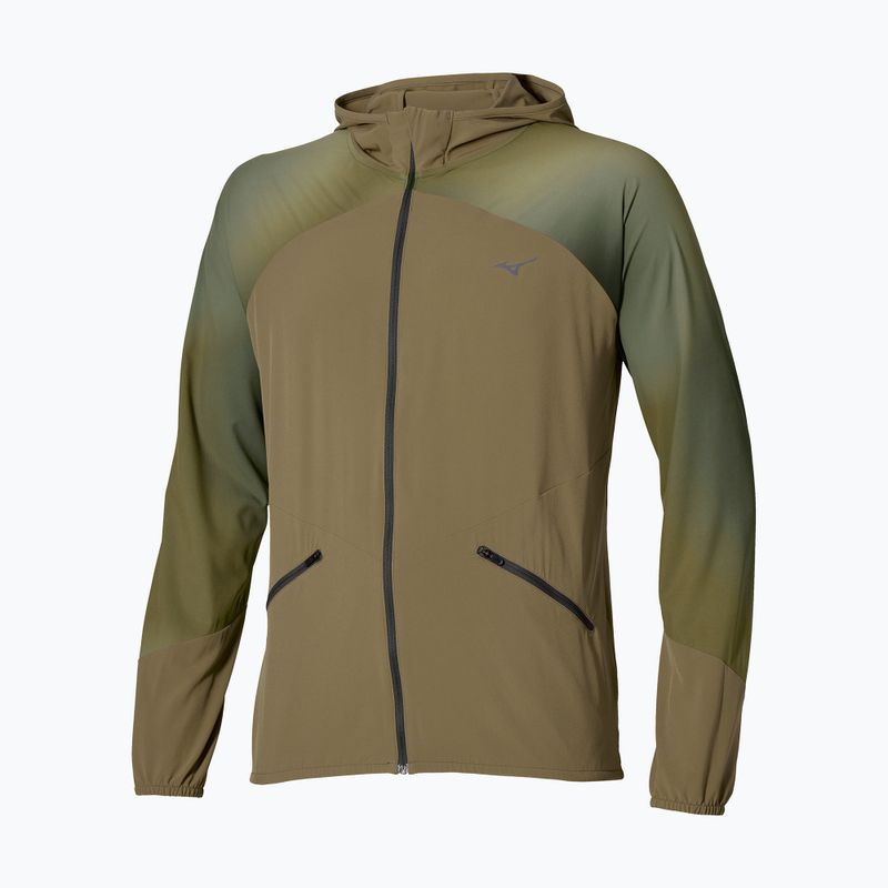 Мъжко яке за бягане Mizuno Active Alpha Hooded Jacket martini olive