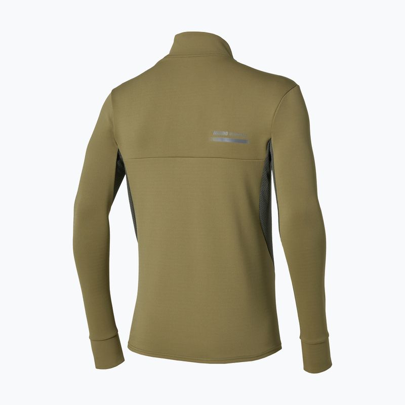 Мъжки суитшърт за бягане Mizuno Active Warmalite Half Zip Long Sleeve Top martini olive 2