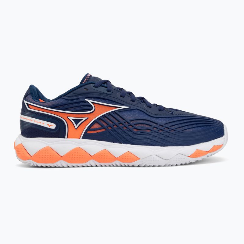 Мъжки обувки за тенис Mizuno Wave Enforce Tour 2 CC beacon blue/white/lava orange 2
