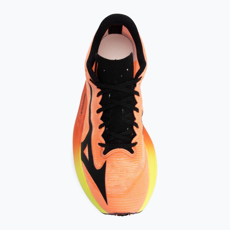 Обувки за бягане Mizuno Hyperwarp Pure lava orange/black/lightning yellow 5