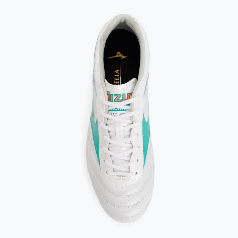 Футболни обувки Mizuno Morelia II Elite FG white/arcadia/lava orange 5