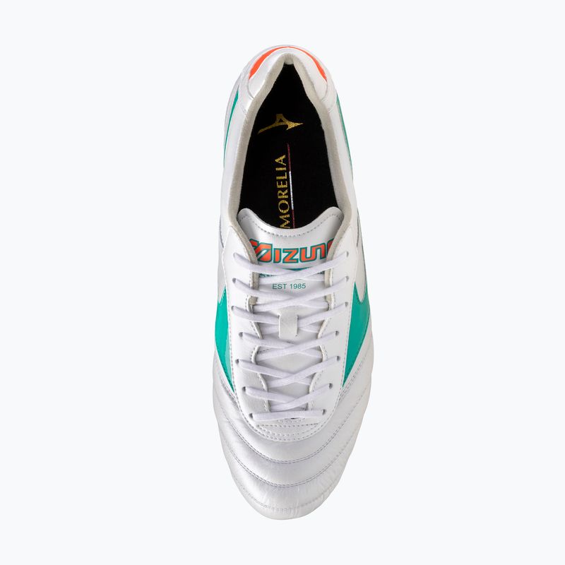 Футболни обувки Mizuno Morelia II Elite FG white/arcadia/lava orange 5