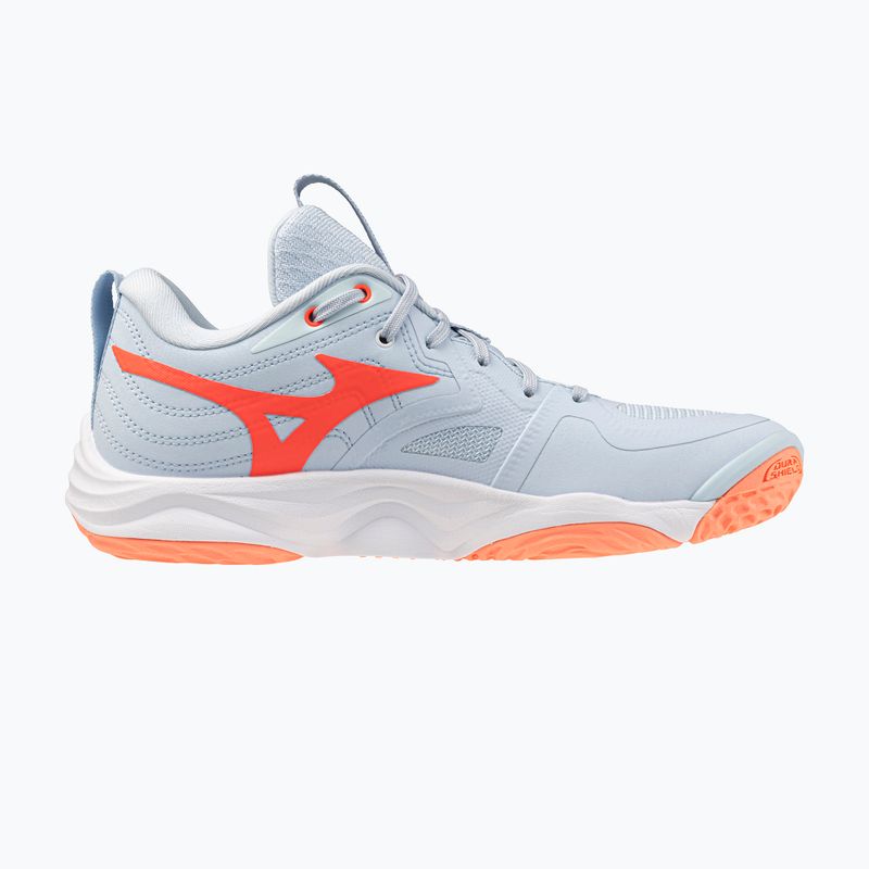 Дамски обувки за волейбол Mizuno Wave Momentum Elite blue finch/white/lava orange 2