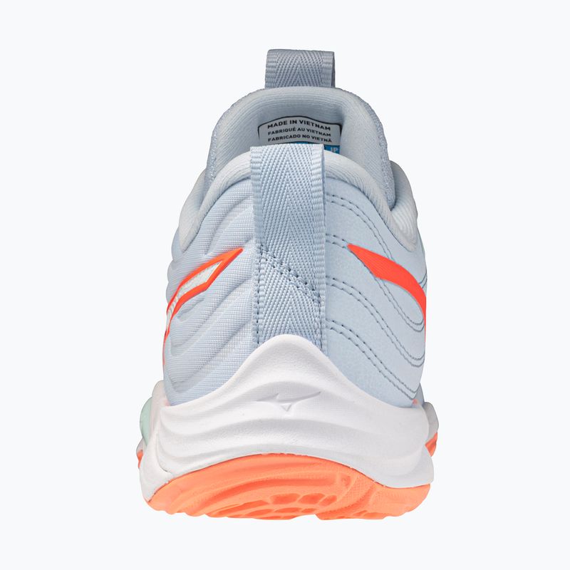 Дамски обувки за волейбол Mizuno Wave Momentum Elite blue finch/white/lava orange 3