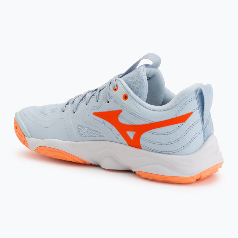Дамски обувки за волейбол Mizuno Wave Momentum Elite blue finch/white/lava orange 3
