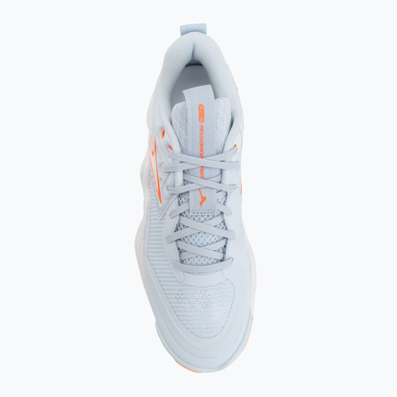 Дамски обувки за волейбол Mizuno Wave Momentum Elite blue finch/white/lava orange 5