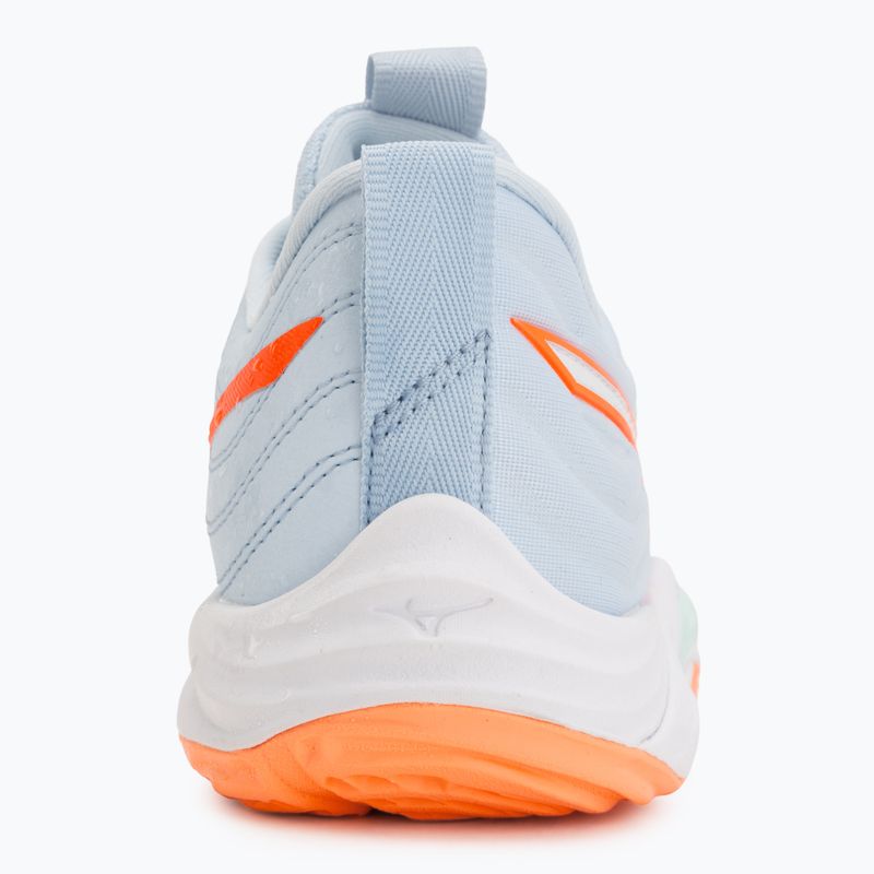 Дамски обувки за волейбол Mizuno Wave Momentum Elite blue finch/white/lava orange 6
