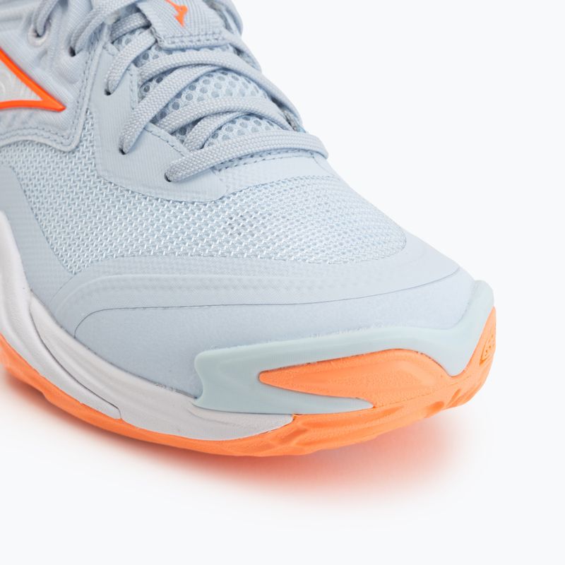 Дамски обувки за волейбол Mizuno Wave Momentum Elite blue finch/white/lava orange 7