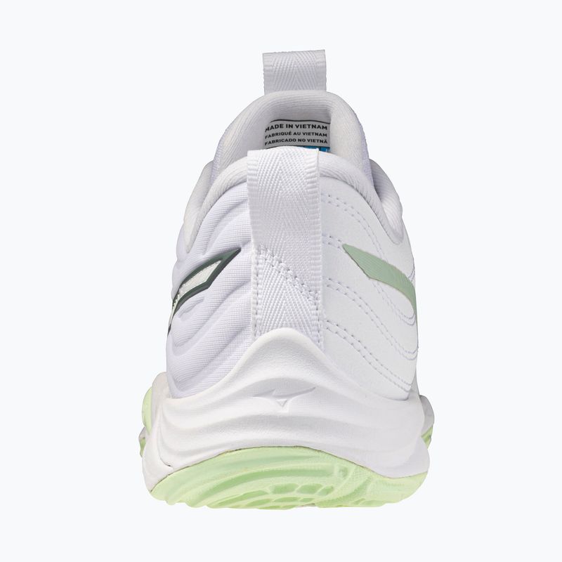 Дамски обувки за волейбол Mizuno Wave Momentum Elite white/balsam green/ambrosia 3