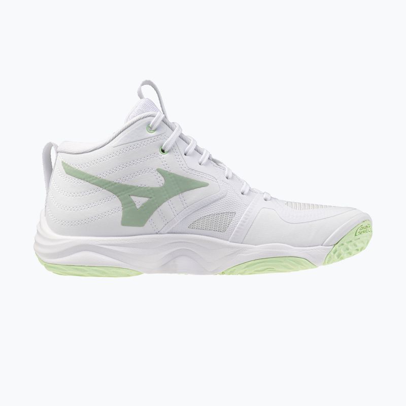 Дамски обувки за волейбол Mizuno Wave Momentum Elite Mid white/balsam green/ambrosia 2