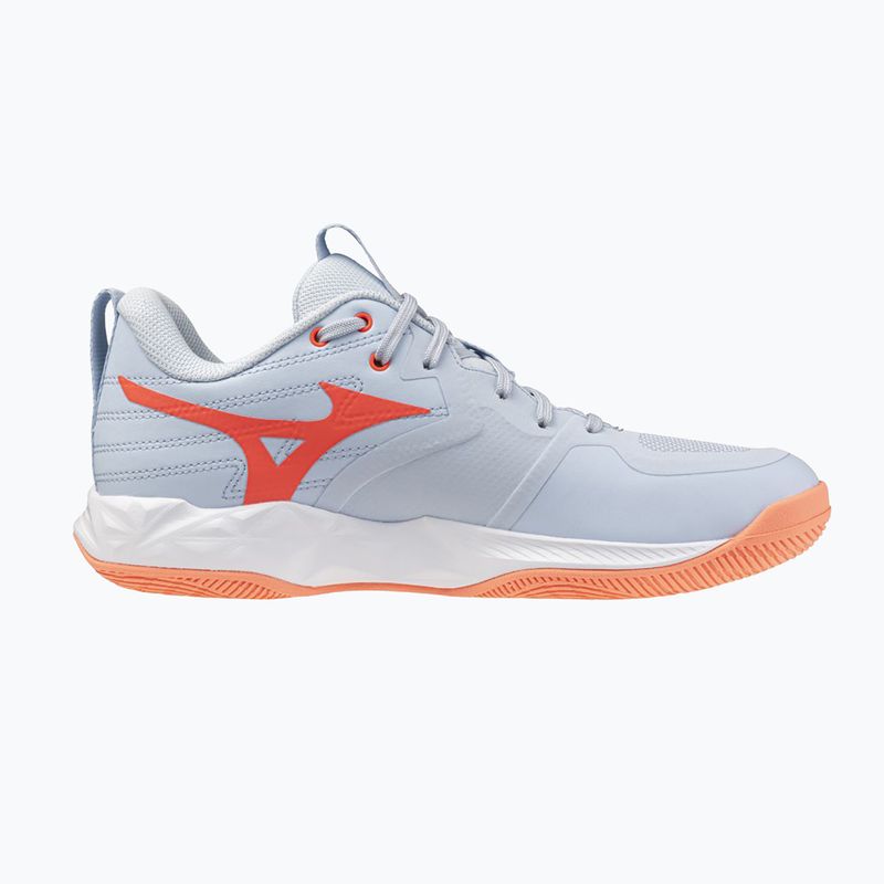 Дамски обувки за волейбол Mizuno Wave Momentum Pro blue finch/lava orange/flamingo coral 2