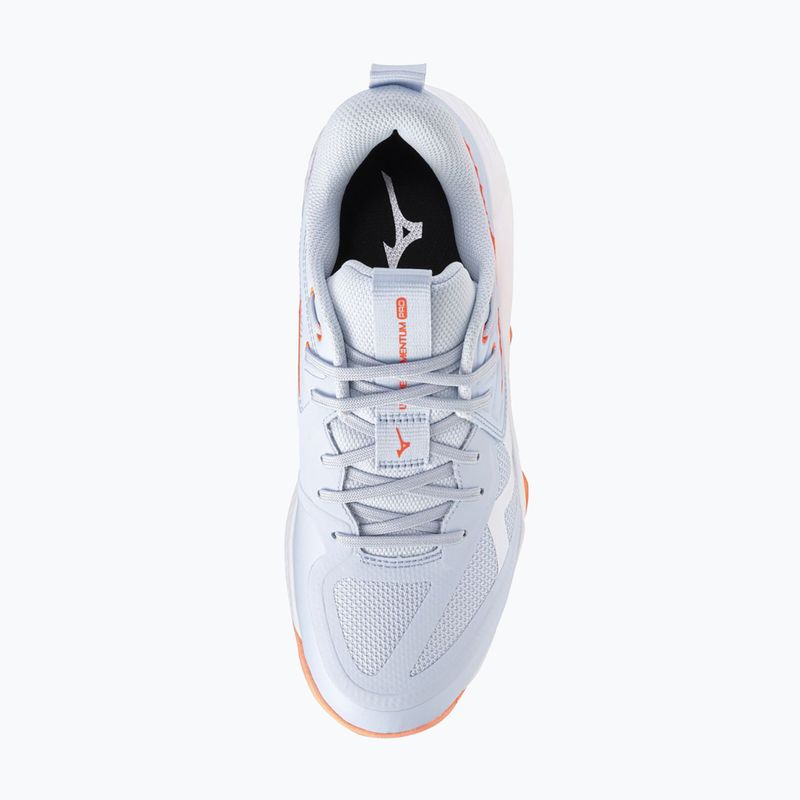 Дамски обувки за волейбол Mizuno Wave Momentum Pro blue finch/lava orange/flamingo coral 5
