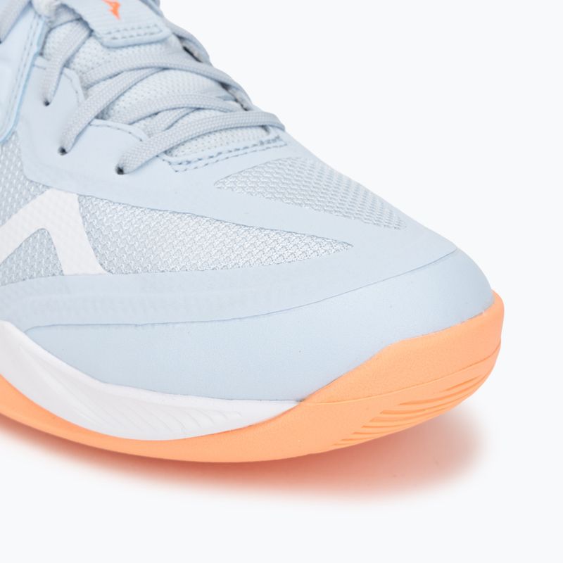 Дамски обувки за волейбол Mizuno Wave Momentum Pro blue finch/lava orange/flamingo coral 7