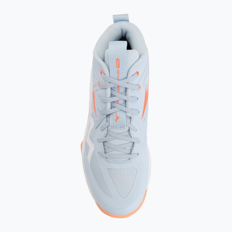 Дамски обувки за волейбол Mizuno Wave Momentum Pro Mid blue finch/lava orange/flamingo coral 5